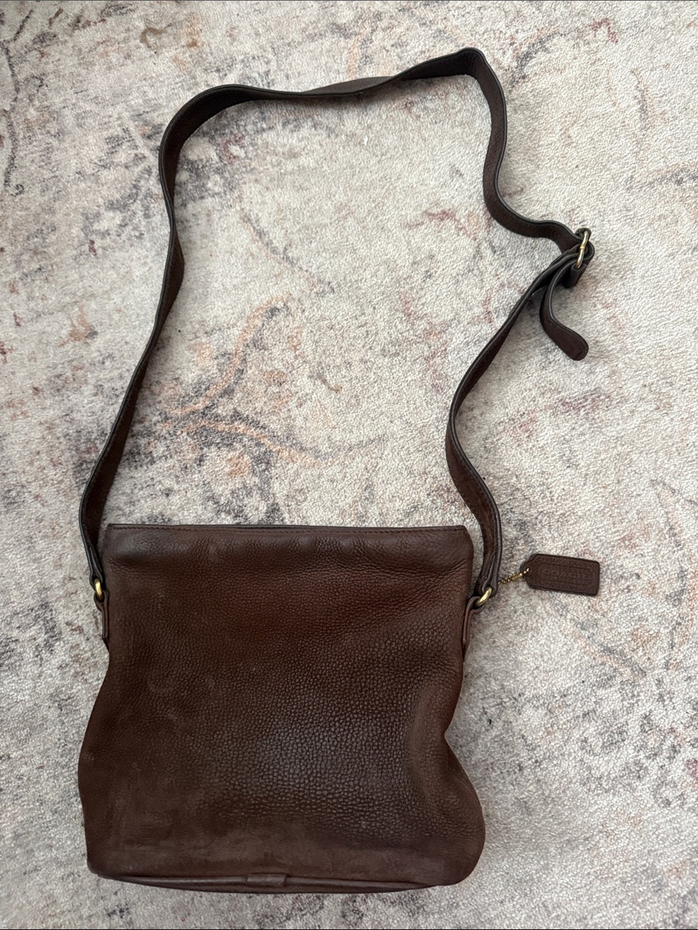 Coach Brown Suede Cross Body Bag